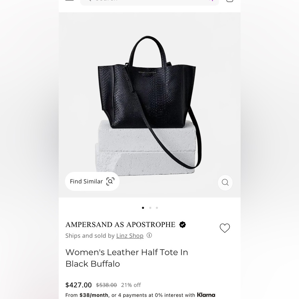 Ampersand as Apostrophe Leather Python Crossbody … - image 5